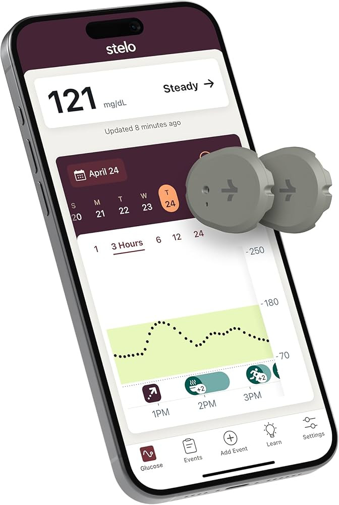 Stelo Glucose Biosensor & App by Dexcom - A Leader in Continuous Glucose Monitoring (CGM). 24/7 T... | Amazon (US)