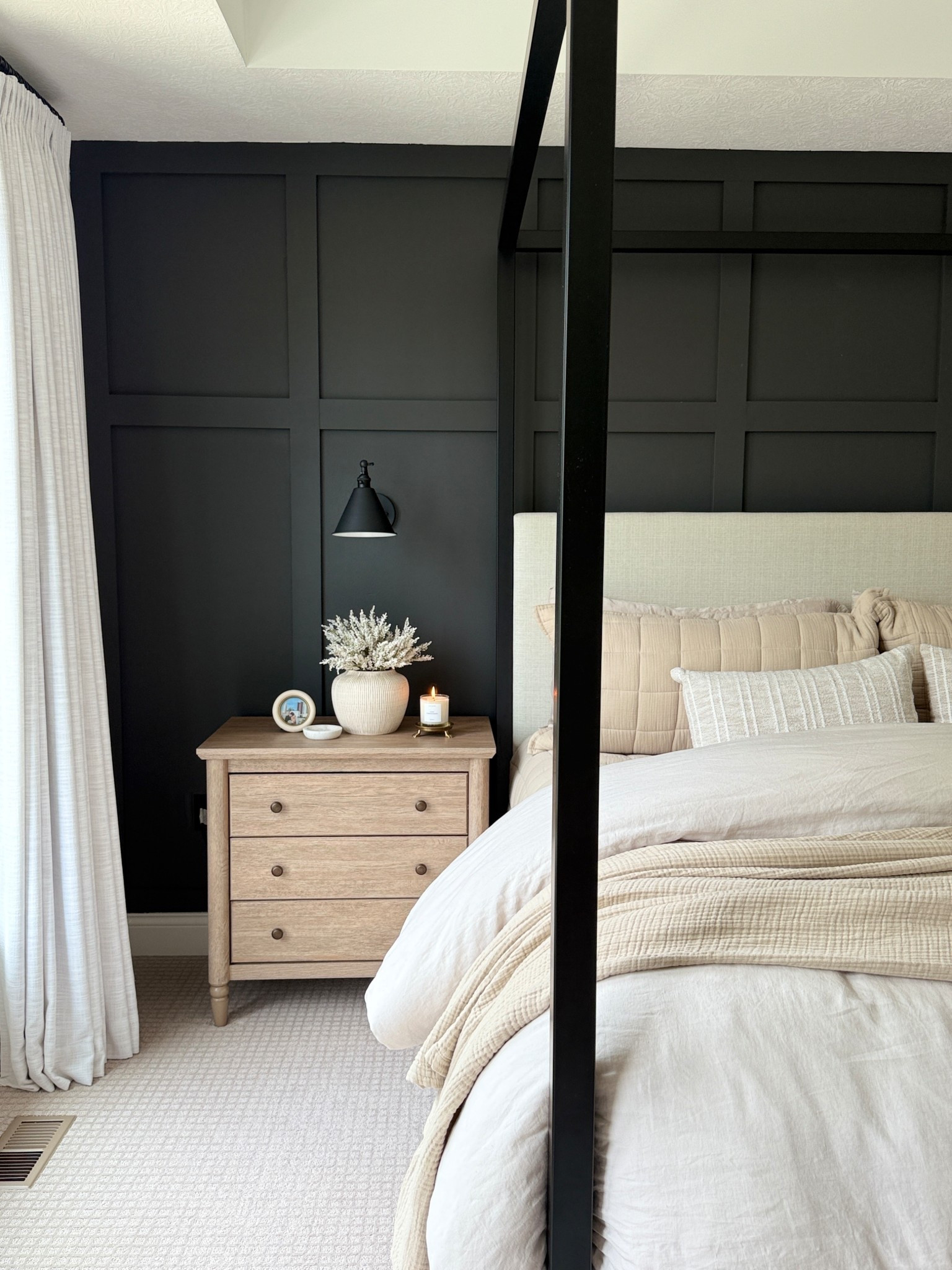 My favorite cozy & neutral bedding from @onequince the Organic Airy Gauze Box Quilt & Shams and Bed Blanket paired with the softest Bamboo Sheets and European Linen Duvet Cover ☁️💤  #QuincePartner 

#LTKHome