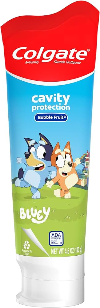 Colgate Kids Bluey Toothpaste with Fluoride, Fights Cavities, Mild Fruit Flavor, Sugar Free, 4.6 ... | Amazon (US)