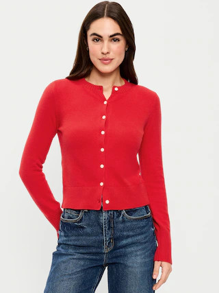 SoSoft Cropped Crew-Neck Cardigan | Old Navy (US)