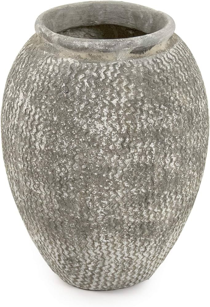 ZENTIQUE Distressed Vase, One Size, Grey, White | Amazon (US)
