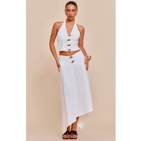 White Woven Seam Detail Maxi Skirt | PrettyLittleThing US