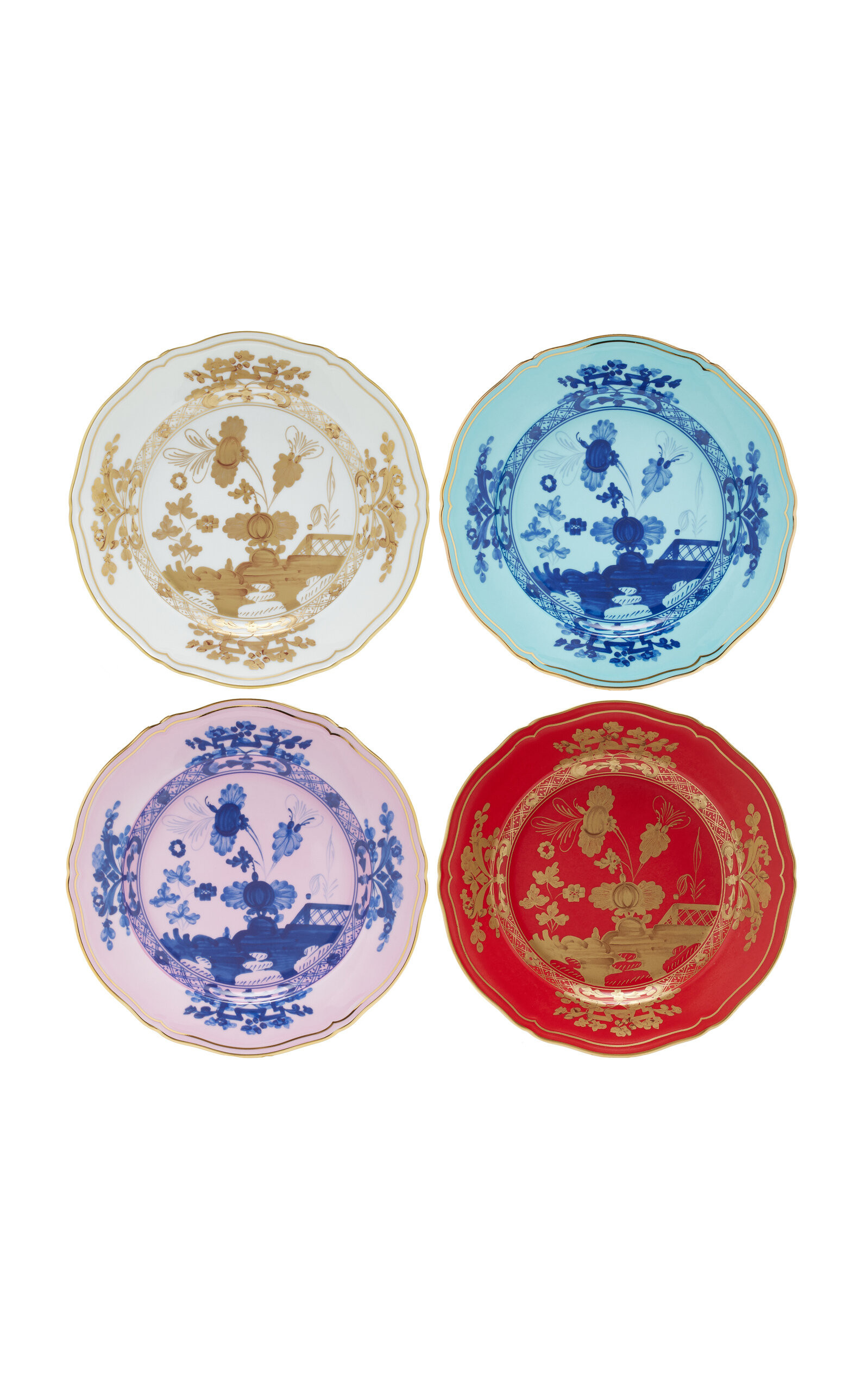 Ginori 1735 - Set-of-Four Oriente Italiano Dessert Plates - Multi - Moda Operandi | Moda Operandi (Global)