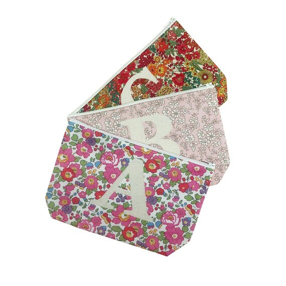 Liberty Print Initial Make up Bag Personalized | Etsy | Etsy (US)