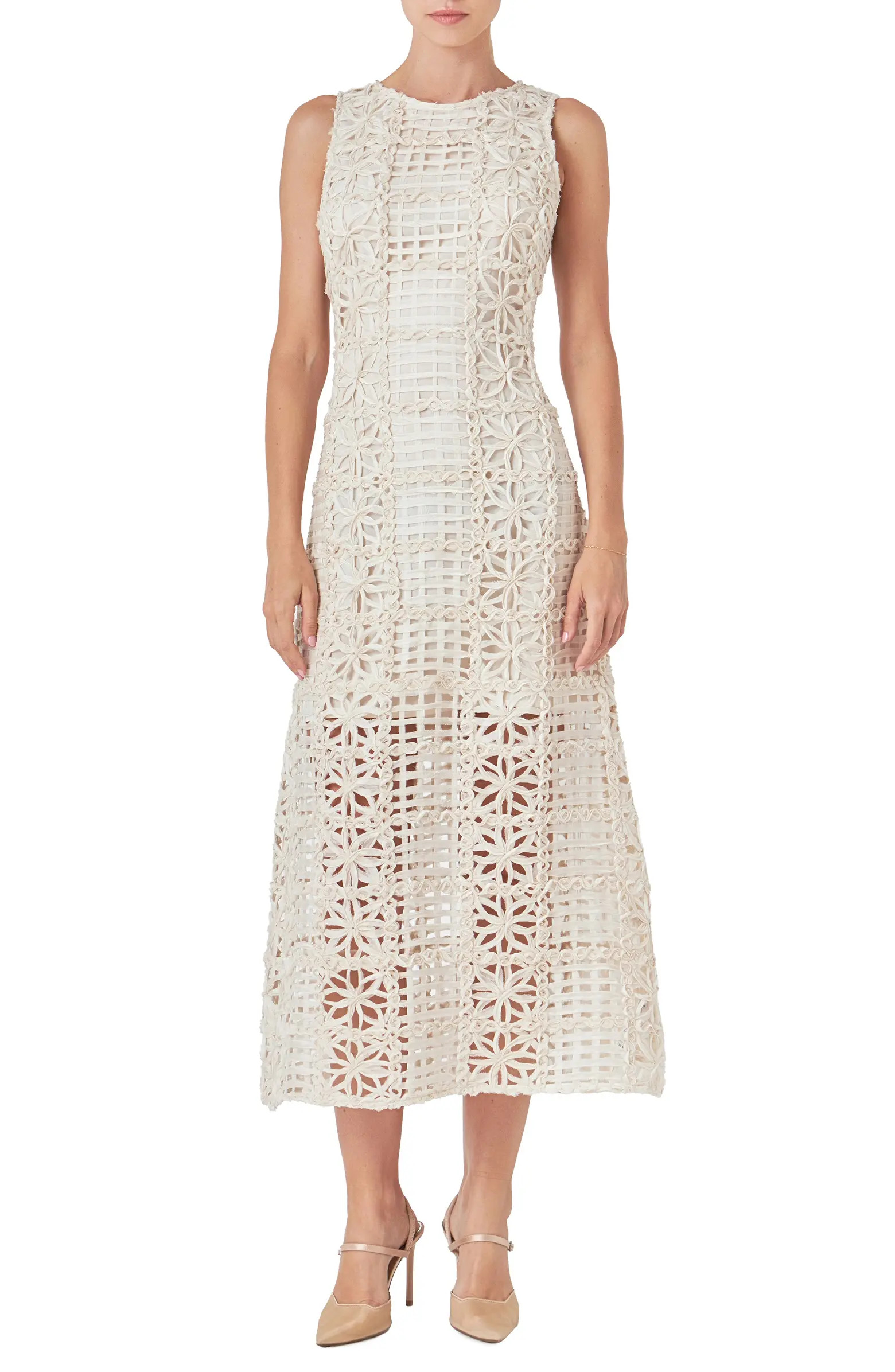 Textured Sleeveless Maxi Dress | Nordstrom