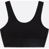 Black Ribbed Seamless Crop Top Bralette New Look | New Look (UK)