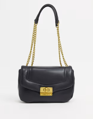 Valentino by Mario Valentino Dam twist lock cross body bag in black | ASOS (Global)
