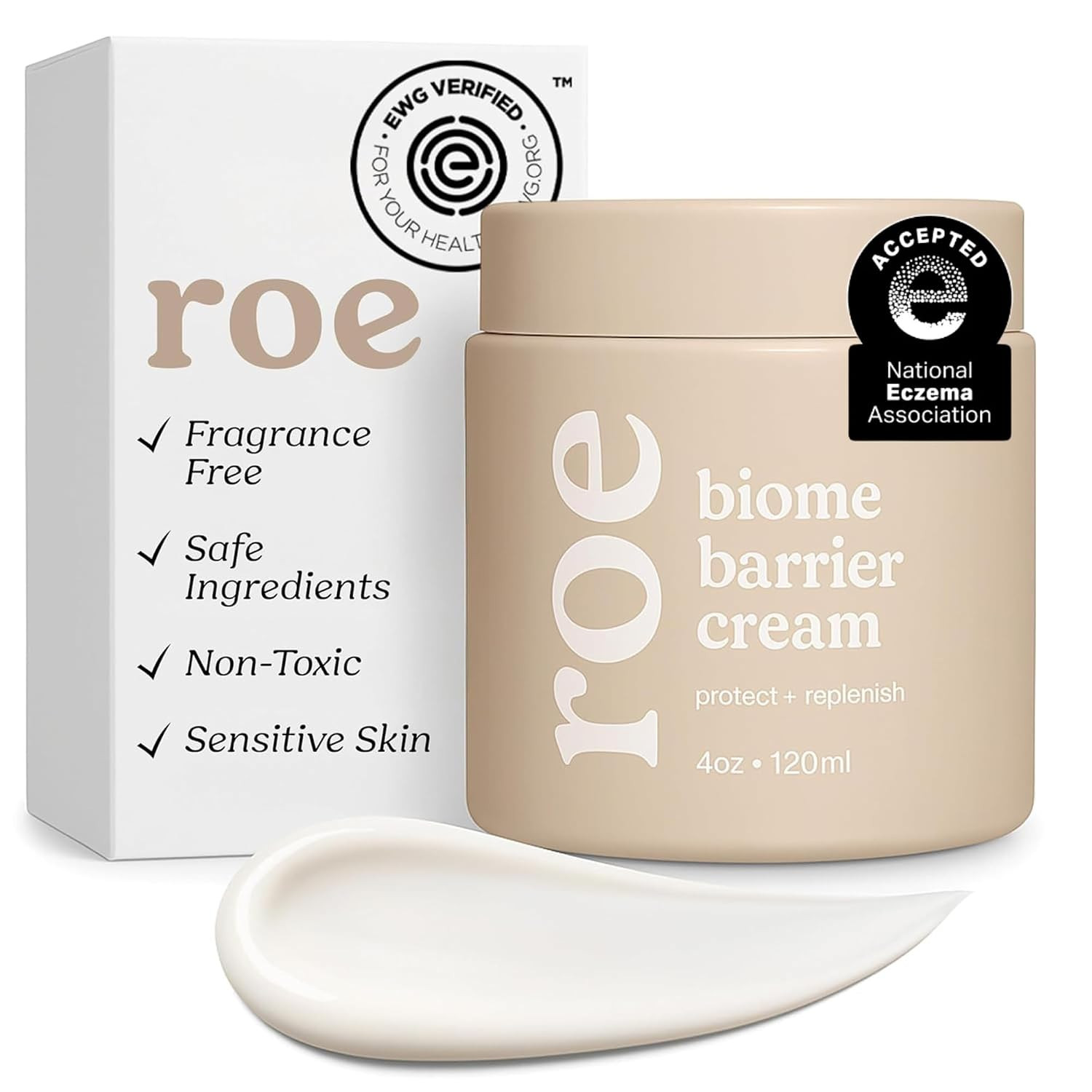 Roe Wellness- Baby Cream Lotion Ointment EWG Verified Non-Toxic Ingredients | Full Body Biome Barrier | Dry Skin, Itch Relief, Moisturizing, All Over Ointment | Toddlers & Kids | Amazon (US)
