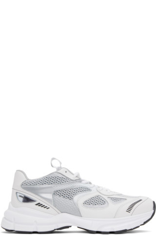 Axel Arigato - White & Silver Marathon Runner Sneakers | SSENSE