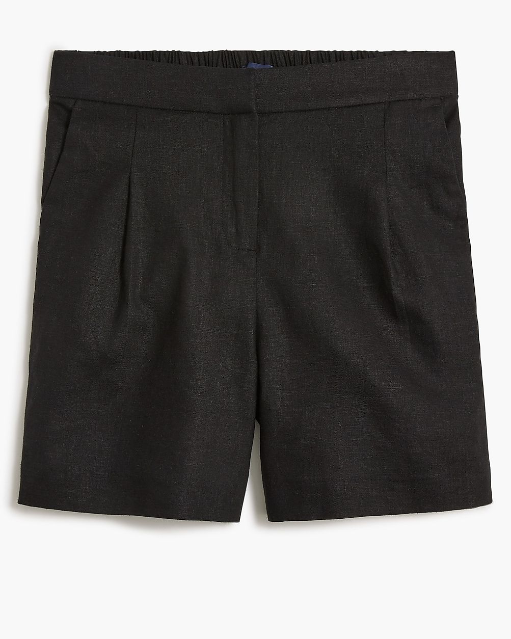 Elastic-back linen-blend pleated short | J.Crew Factory