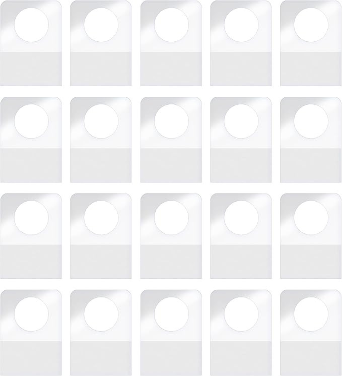 AIEX 7/8" X 1-1/4" Hang Tabs Round Hole, 300pcs Clear Sticky Hanging Tabs for Products Hanging Ta... | Amazon (US)
