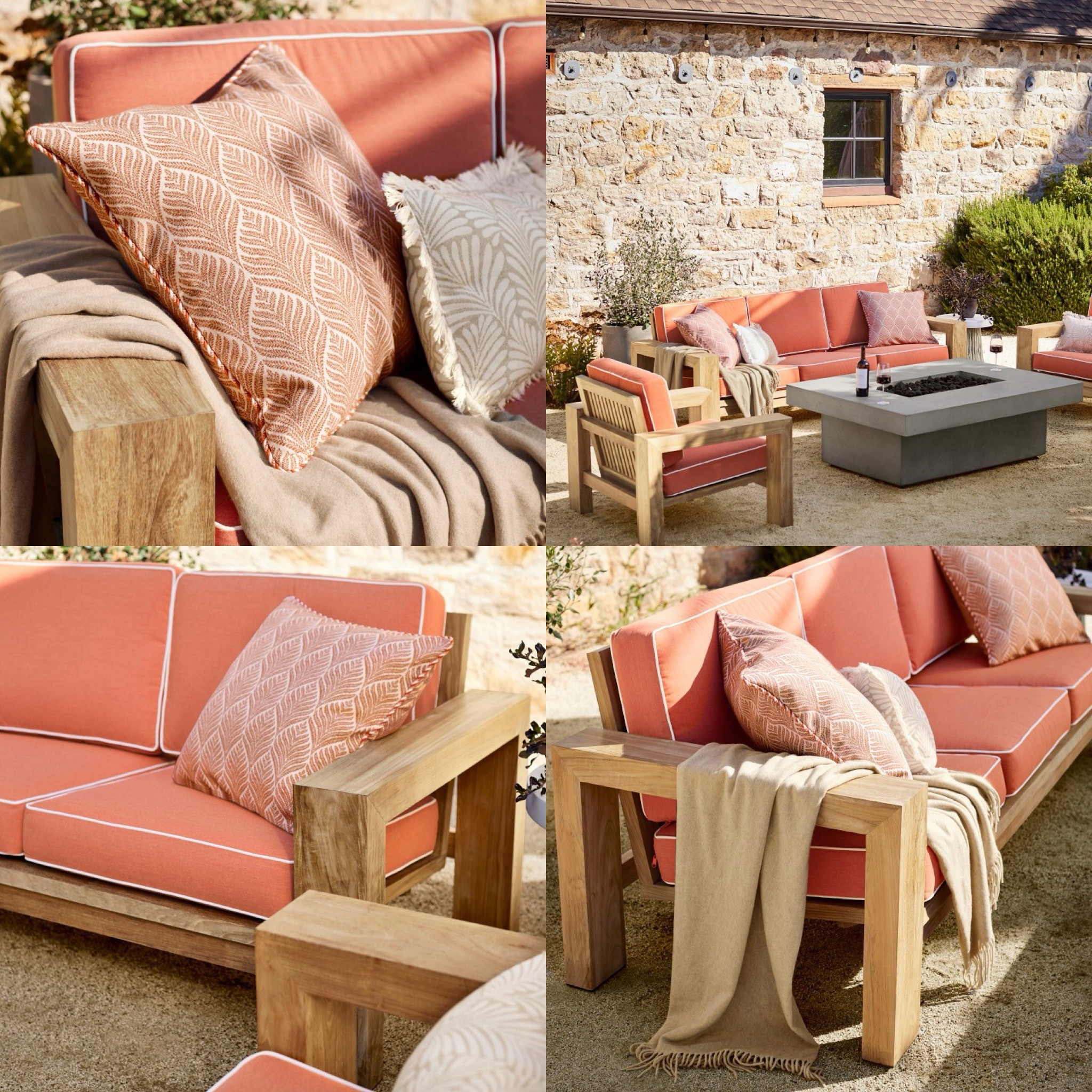 Major markdown at Williams-Sonoma: love the minimalist frame and premium teak wood on this outdoor sofa crafted by skilled artisans. Sunbrella performance cavas. Love the color of persimmon—happy, cheerful and fashion-forward. #outdoorsofas

#LTKSaleAlert #LTKSeasonal #LTKHome