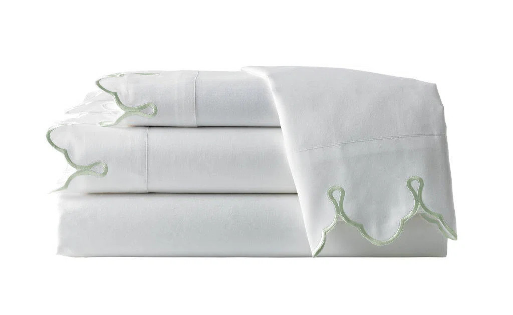 Scalloped 100% Cotton Standard Sheet Set | Wayfair North America