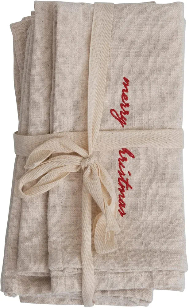 Creative Co-Op Square Cotton Napkins, Set of 4 | Amazon (US)