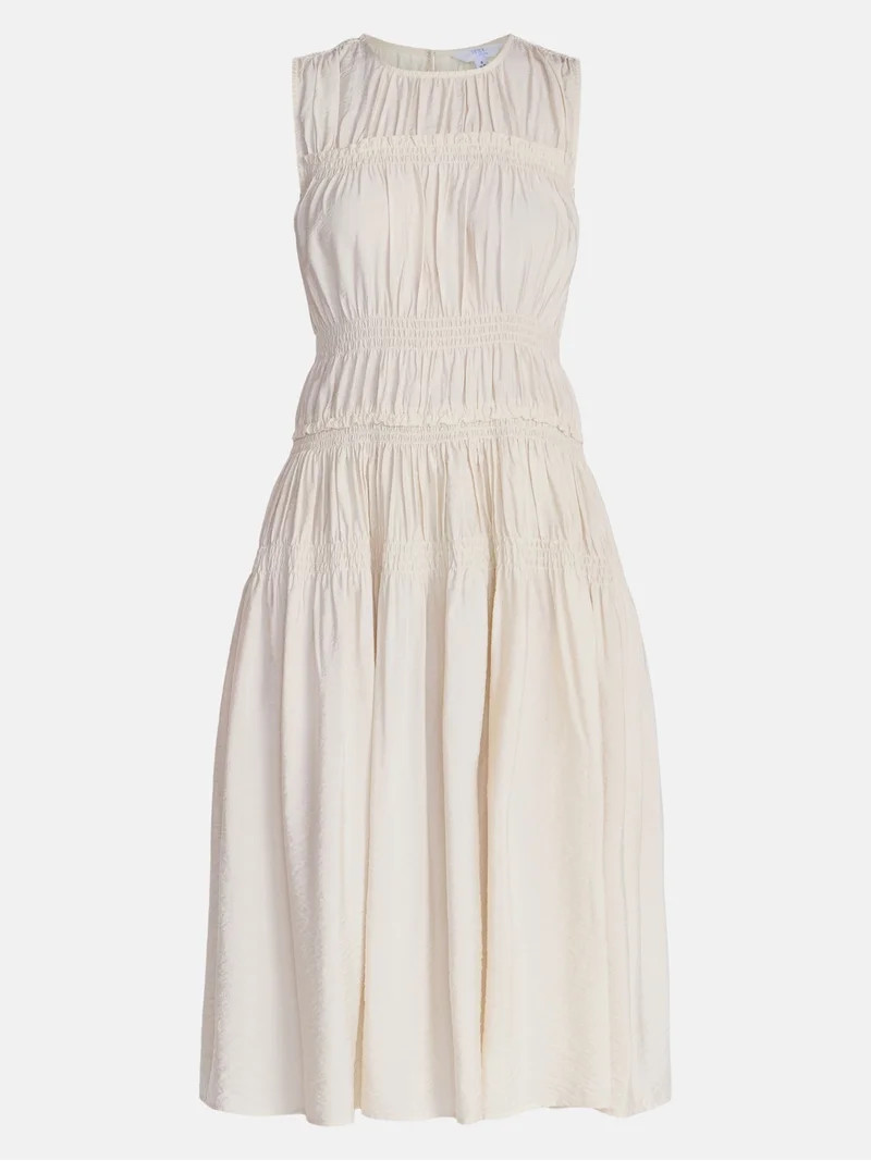 Time and Tru Women's Sleeveless Smocked Midi Dress, Sizes XS-XXXL | Walmart (US)