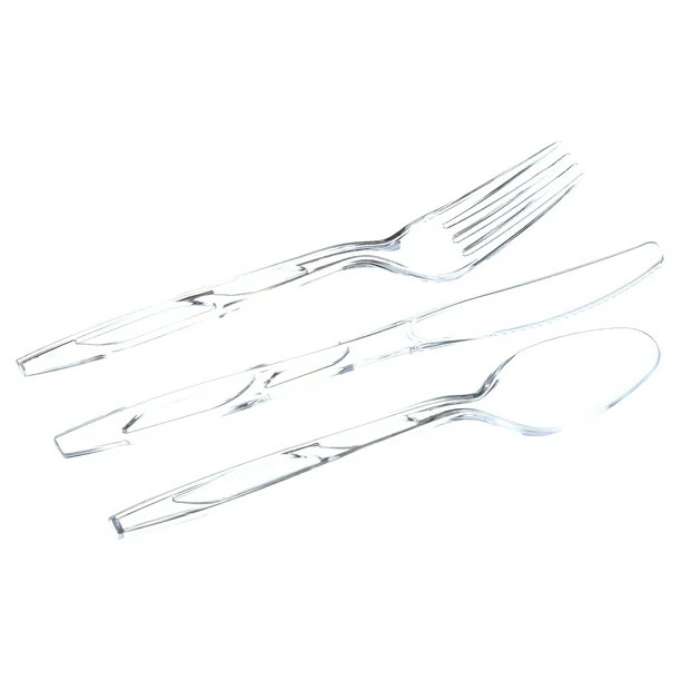 Great Value Clear Assorted Cutlery, (96 Pieces) | Walmart (US)