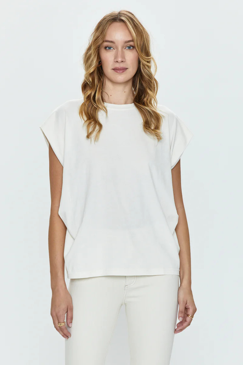 Trina Muscle Tee - White Sand | Pistola Denim