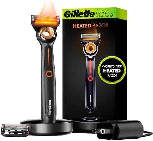 Gillette Heated Razor for Men, Starter Shave Kit by GilletteLabs, 1 Handle, 2 Razor Blade Refills... | Amazon (US)