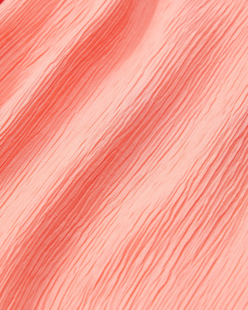 Crinkle Textured Pull-On Wide Leg Pant | Abercrombie & Fitch (US)