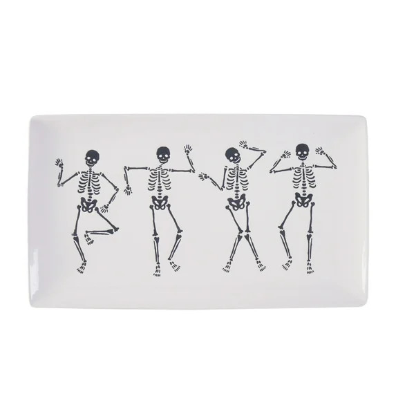 Way to Celebrate Halloween Dancing Skeletons Tray | Walmart (US)