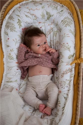 Anano Realistic Lifelike Reborn Baby Dolls Toddler Silicone Full Body Girls 18 Inch Baby Reborn Doll Silicone Full Body Eyes Open with Hair Anatomically Correct | Amazon (US)