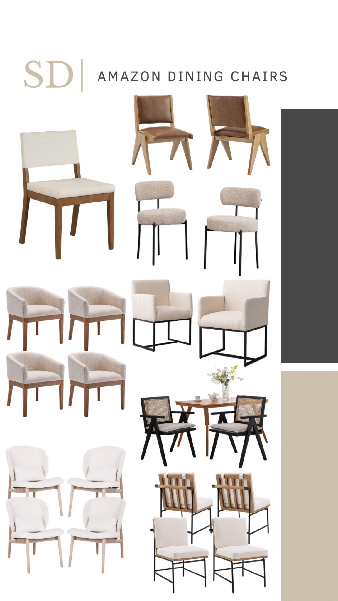 Neutral upholstered Amazon chairs to elevate any dining space!

#LTKhome