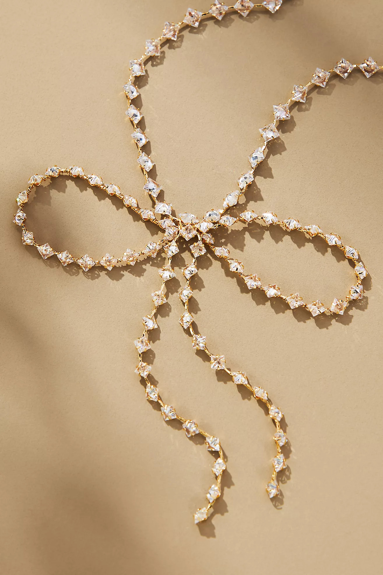 Crystal Bow Statement Necklace | Anthropologie (US)