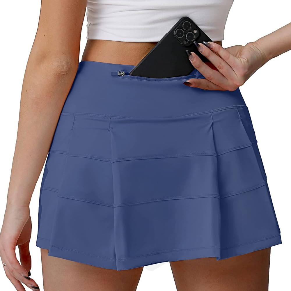 Husnainna High Waisted Pleated Tennis Skirt with Pockets Athletic Golf Skorts for Women Casual Wo... | Amazon (US)