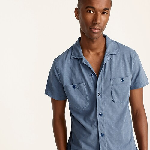 Short-sleeve camp-collar garment-dyed Harbor shirt | J. Crew US