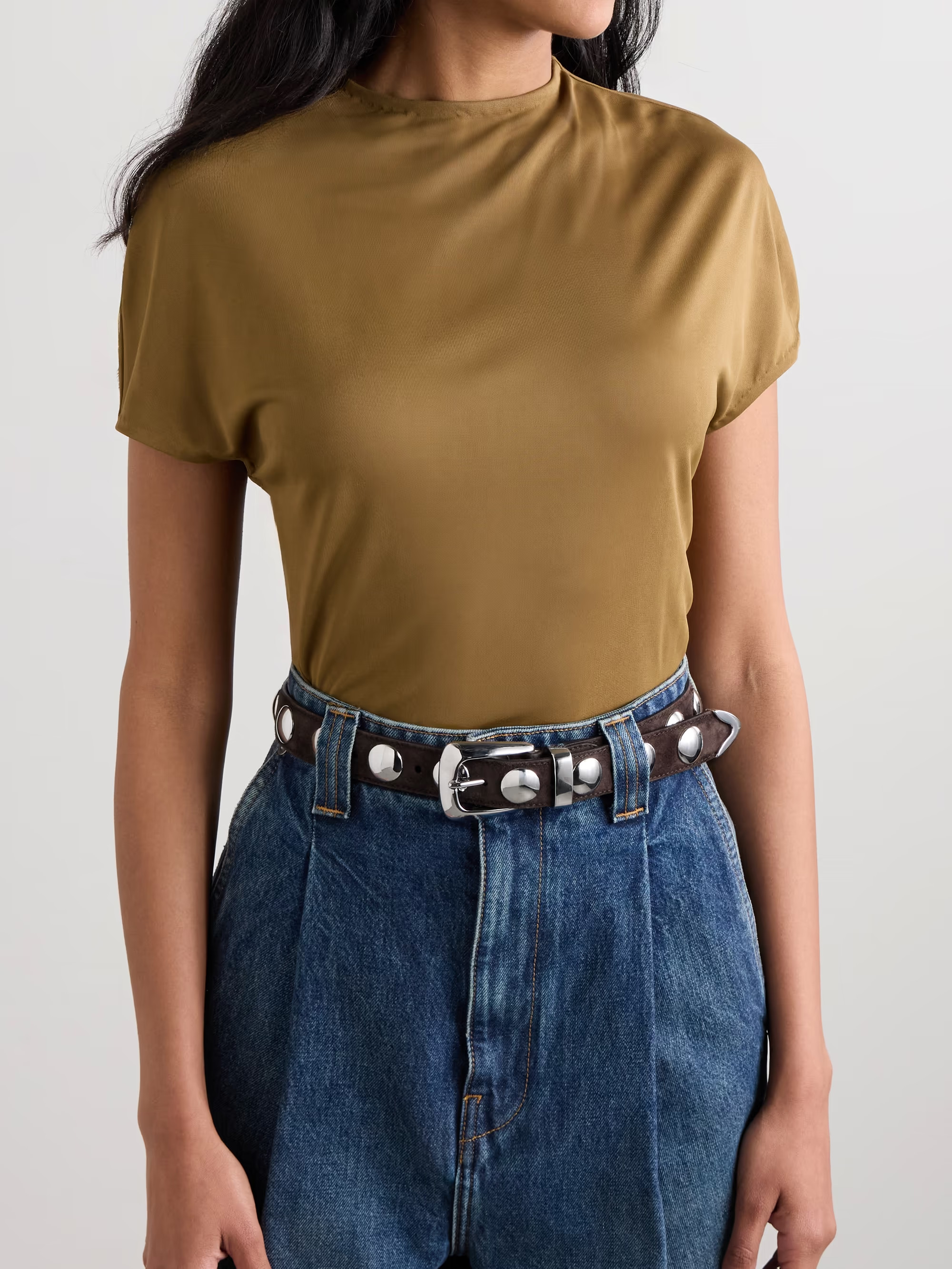 Benny studded suede belt | NET-A-PORTER (US)