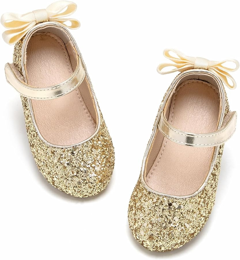 Flaryzone Toddler/Little Girls' Ballerina Flat Mary Jane Princess Dress Shoes - Wedding School Pa... | Amazon (US)