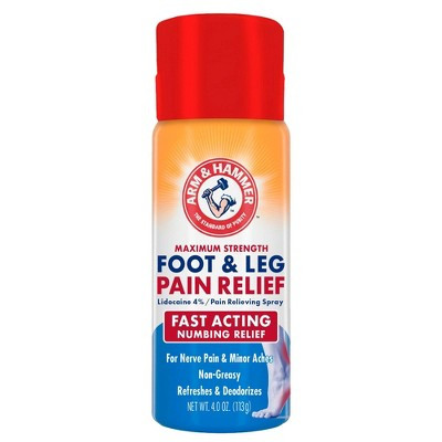 Arm & Hammer Foot & Leg Pain Relief Spray Treatment with Lidocaine | Target