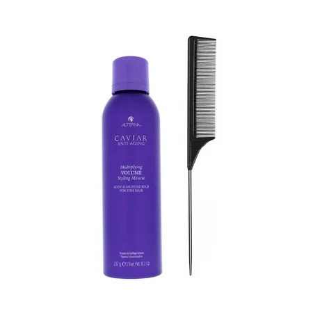 Alterna Caviar Anti-Aging Multiplying Volume Styling Mousse 8.2 Ounce | For Fine Thin Hair | Medium Hold | Sulfate Free 8.2 Fl Oz (Pack of 1) with Free Tail Combs | Walmart (US)
