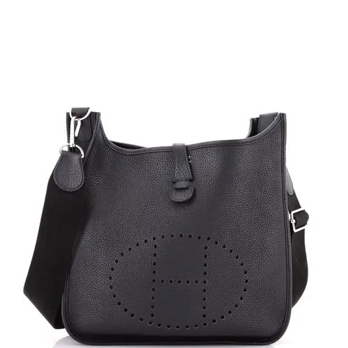 Pre-Owned Hermes Evelyne Bag Gen III Clemence PM in Noir at Nordstrom, Size Small | Nordstrom