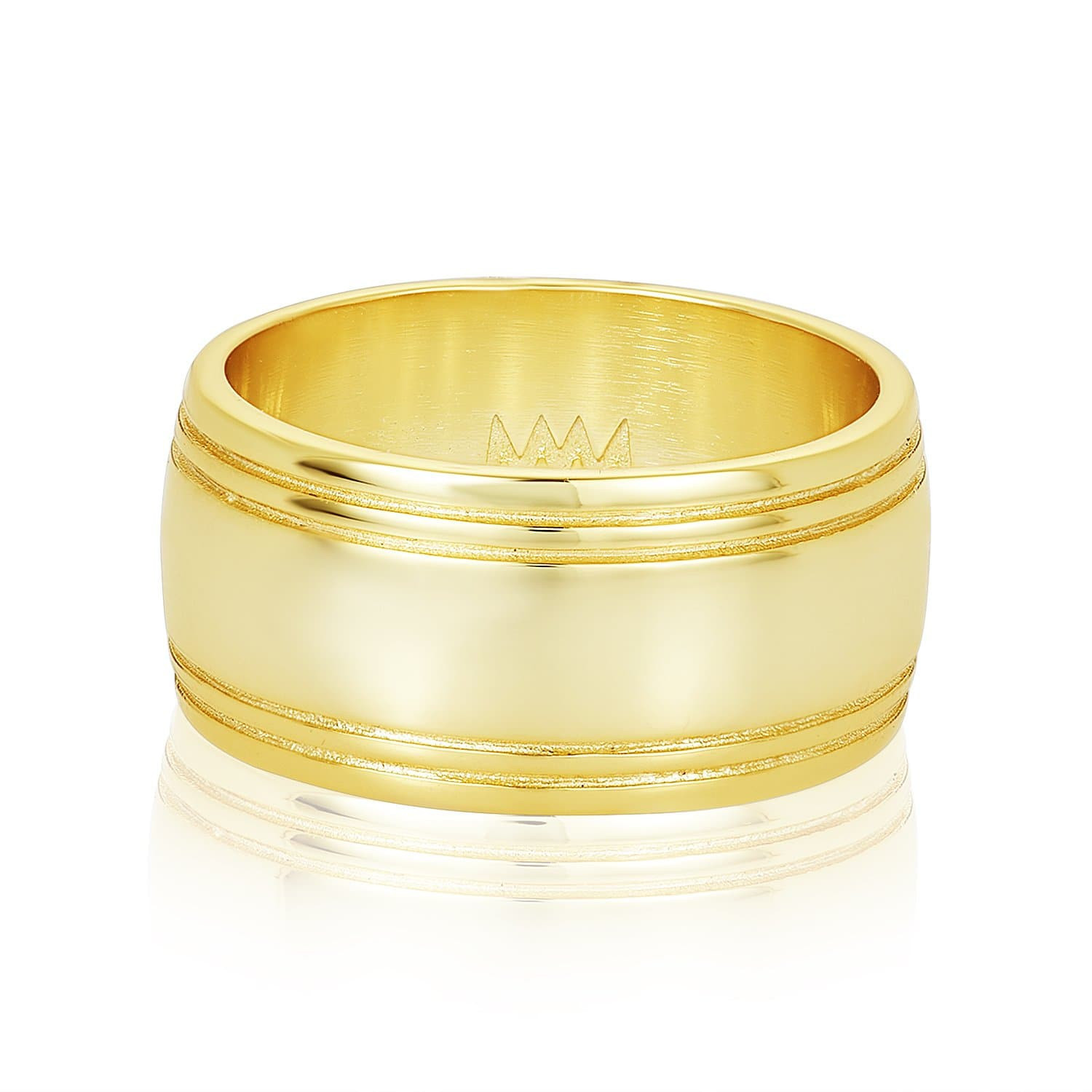 The Muse Thick Band Ring Gold | Melinda Maria