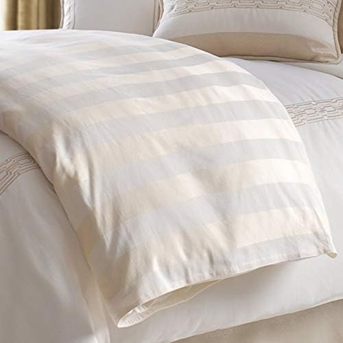 HiEnd Accents Hollywood Cabana Stripe Duvet Cover, Super King, Champagne & Cream | Amazon (US)