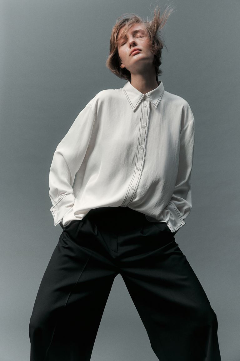 Contrasting-stitch Shirt | H&M (US + CA)
