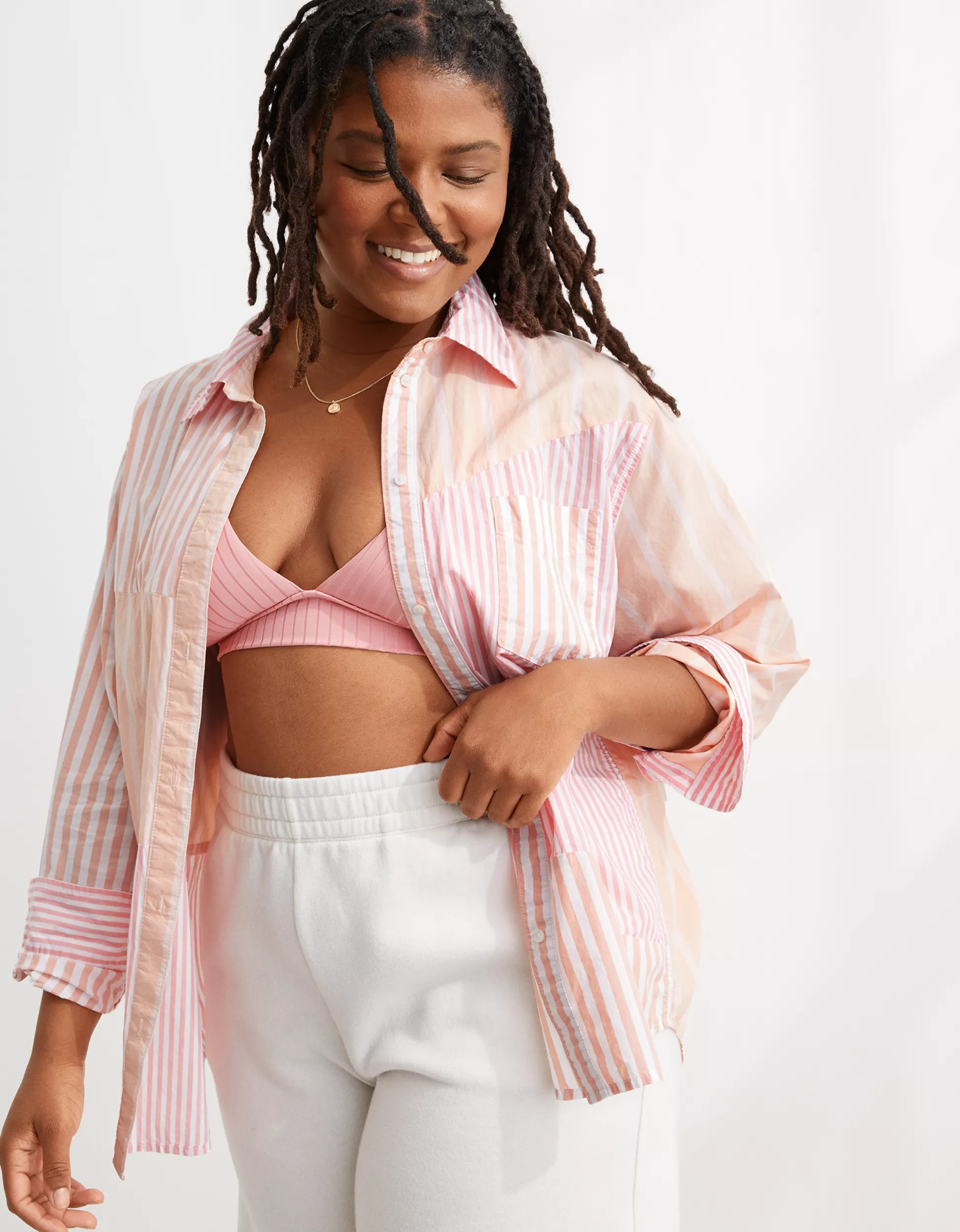 Aerie Long Sleeve Dad Shirt | American Eagle Outfitters (US & CA)