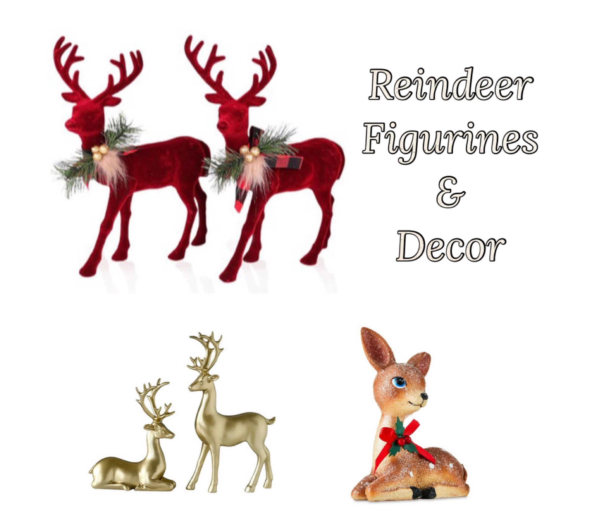 Reindeer decorations Reindeer figurines for Christmas Decorations 

#LTKSeasonal #LTKCyberWeek #LTKhome