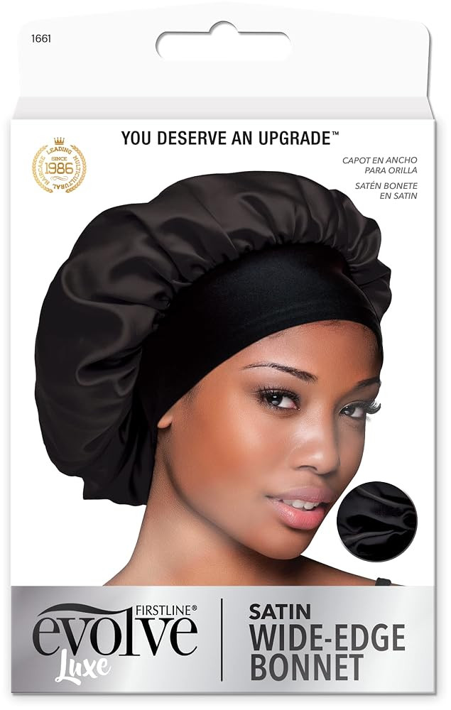 Evolve Satin Wide Edge Bonnet Black | Amazon (US)