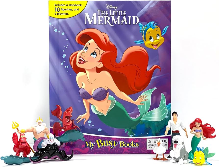 Disney The Little Mermaid My Busy Books - Storybook, 10 figurines, playmat | Amazon (US)