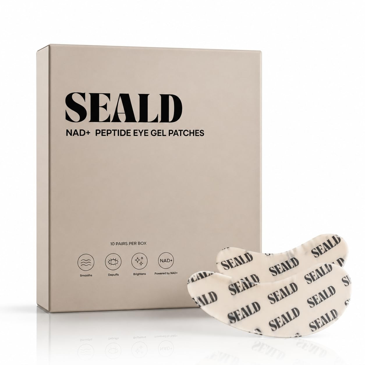SEALD NAD+ Peptide Eye Gel Patches, Overnight Hydrogel Under Eye Masks for Puffiness, Fine Lines and Brightening, Hydrating Cooling Eye Treatment, 10 Pairs | Amazon (US)