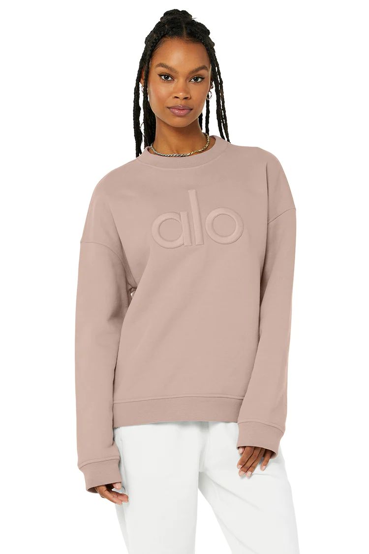 Renown Heavy Weight Emblem Crew Neck Pullover | Alo Yoga