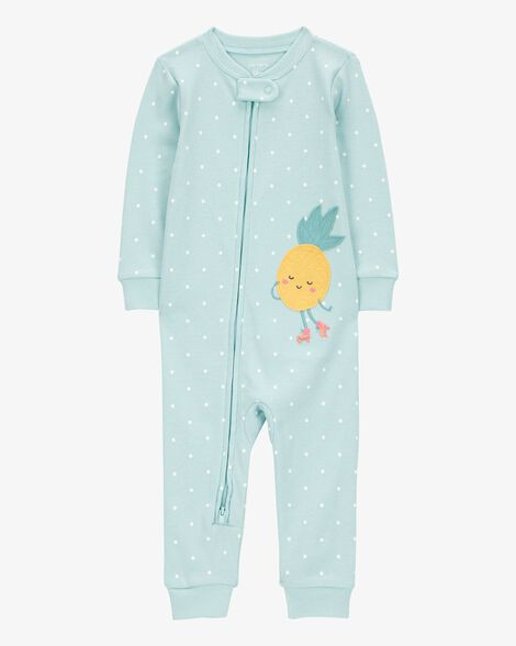 Toddler Girl 1-Piece Pineapple 100% Snug Fit Cotton Footless Pajamas - Green | Carter's Inc