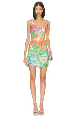 Luli Fama Palm Breeze Tank Mini Dress in Multicolor from Revolve.com | Revolve Clothing (Global)
