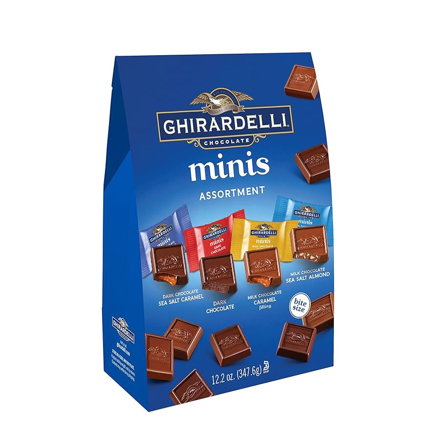 Ghirardelli Assorted Mini Squares Pouch, 12.2 Ounce, X-Large | Amazon (US)