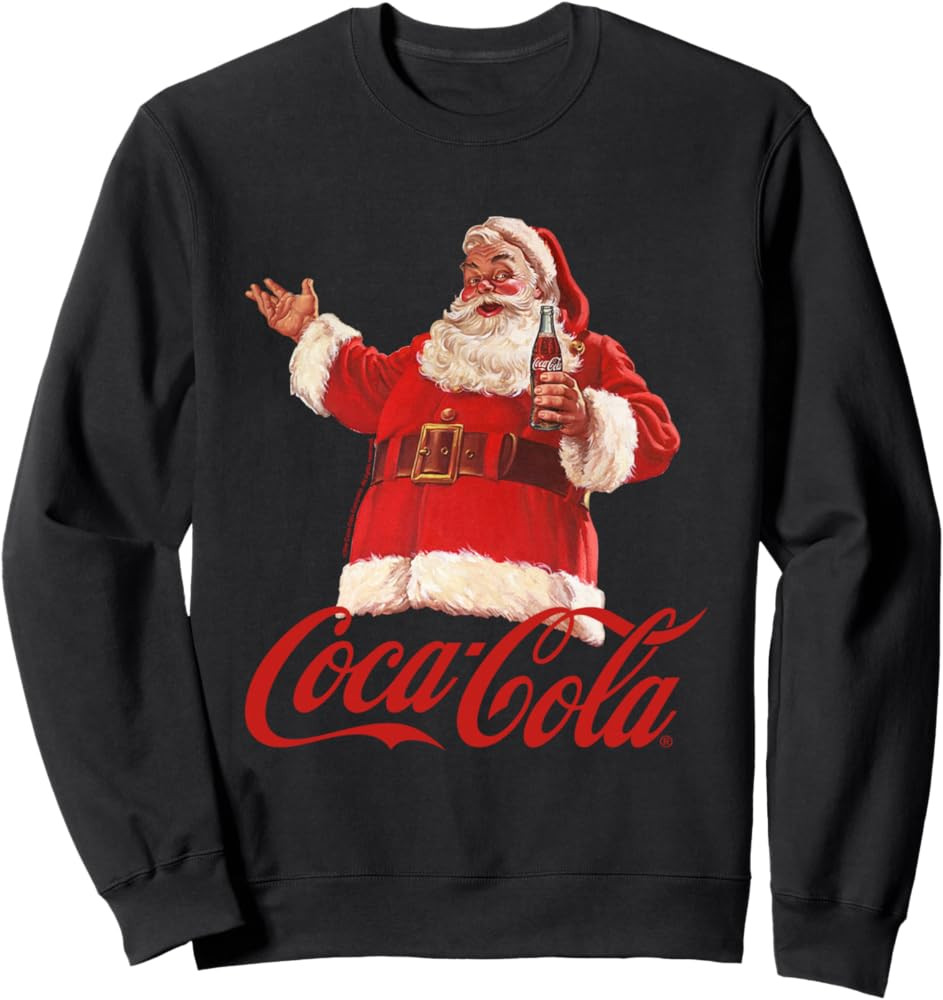 Coca Cola Christmas Santa Bottle Sweatshirt | Amazon (US)