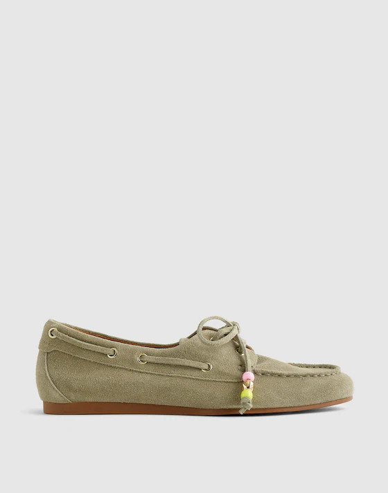 The Jamie Boat Shoe in Suede | Madewell