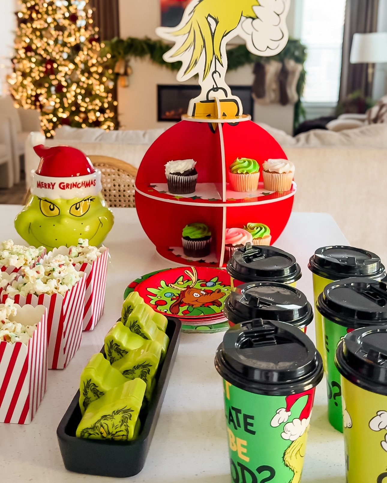 All things GRINCH for our movie night ✨🎅🏻💚🎄 

#LTKSeasonal #LTKHoliday #LTKFamily