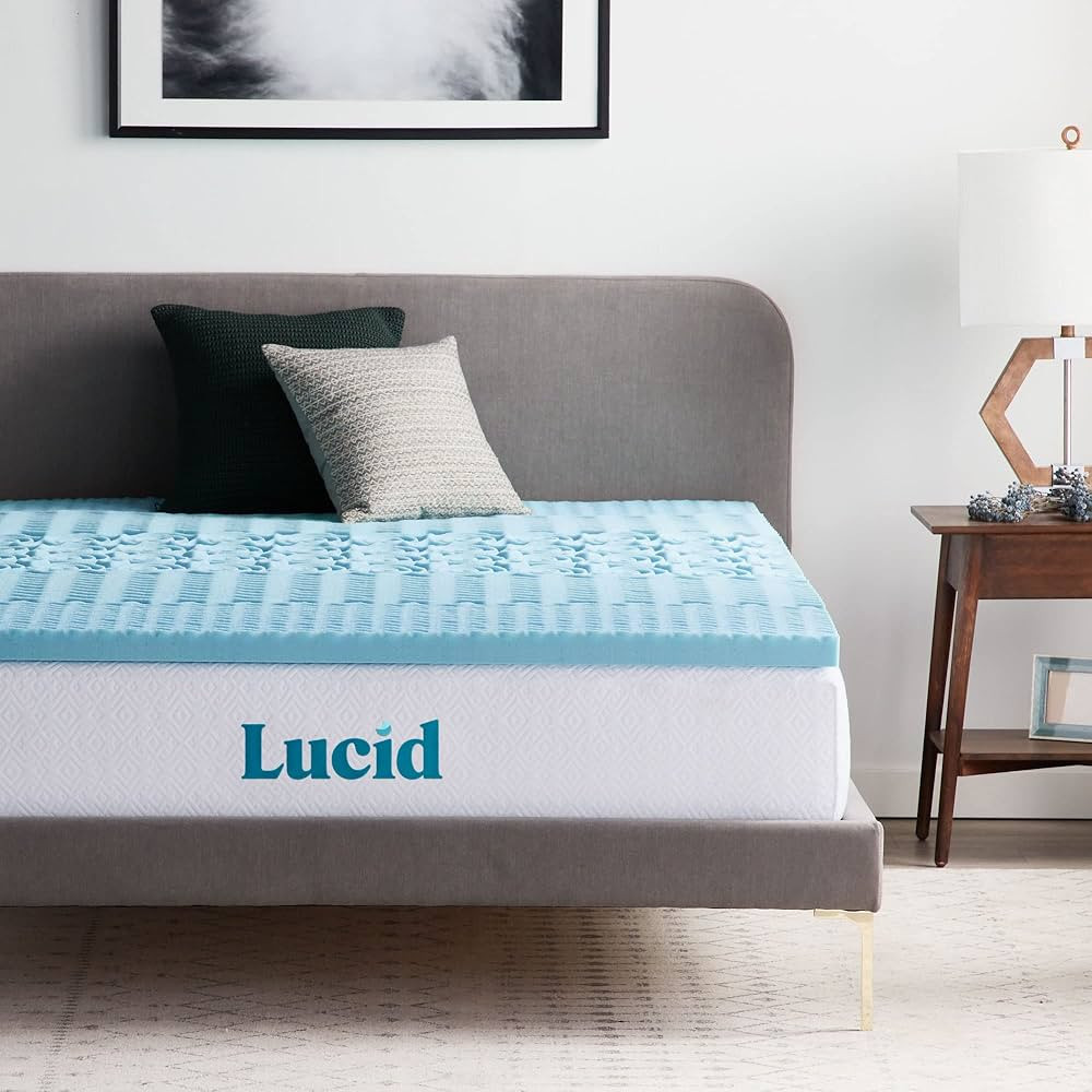 Lucid 2 Inch Mattress Topper Twin - Memory Foam Mattress Topper Twin - 5 Zone Gel Infusion - Cert... | Amazon (US)